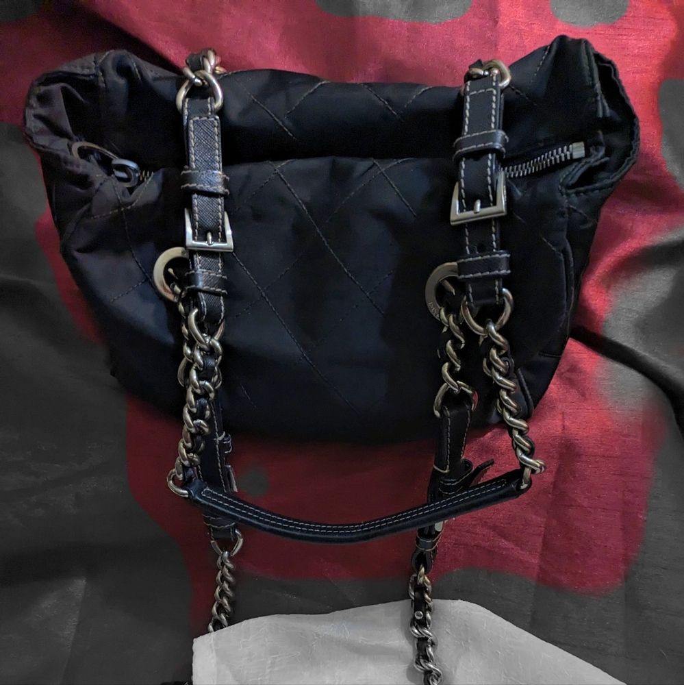 Prada quilted black shoulder bag